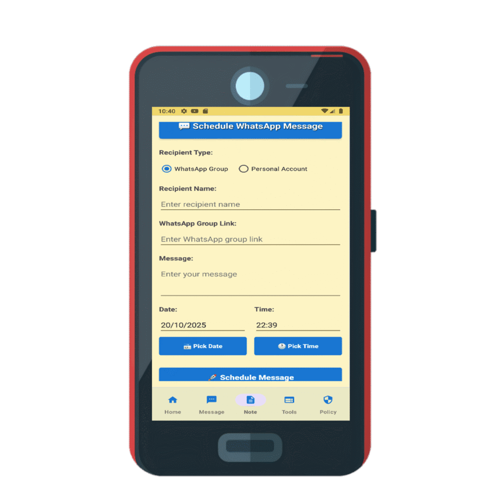 schedule message app
